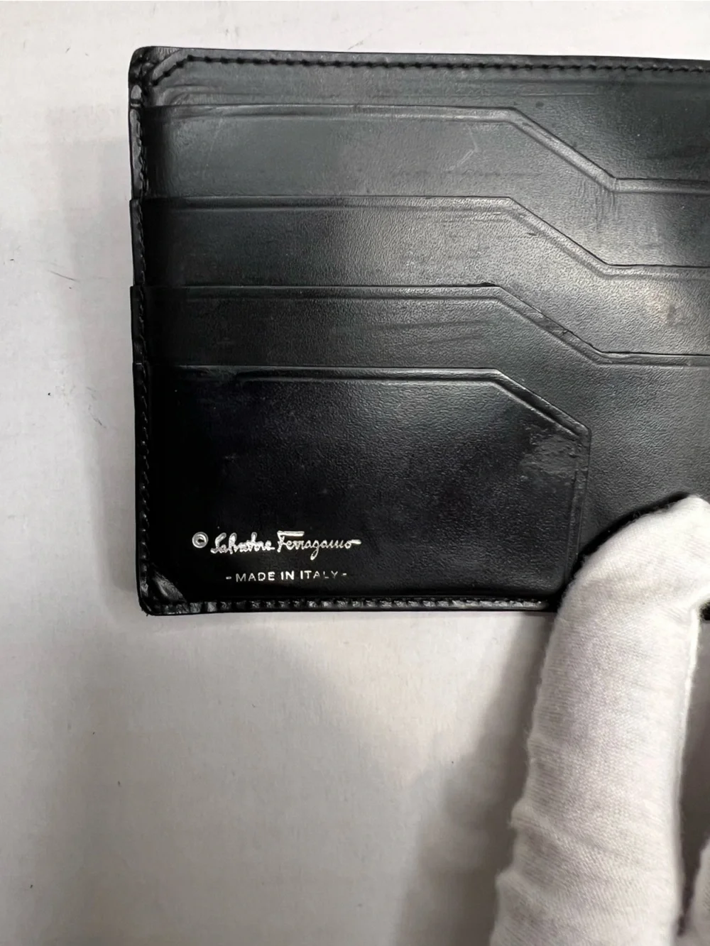 Salvatore Ferragamo Black leather bifold‎ wallet